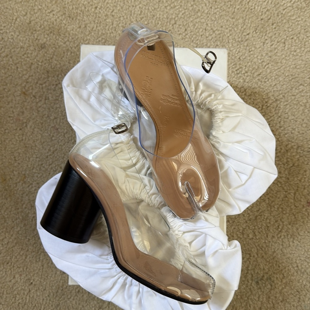 NIB Maison Martin Margiela Tabi Mary Jane Sandals Heels - Picture 7 of 11